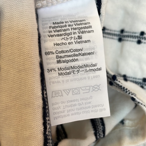 Madewell White and Black Striped Short Sleeve Tee - Picture 4 of 5